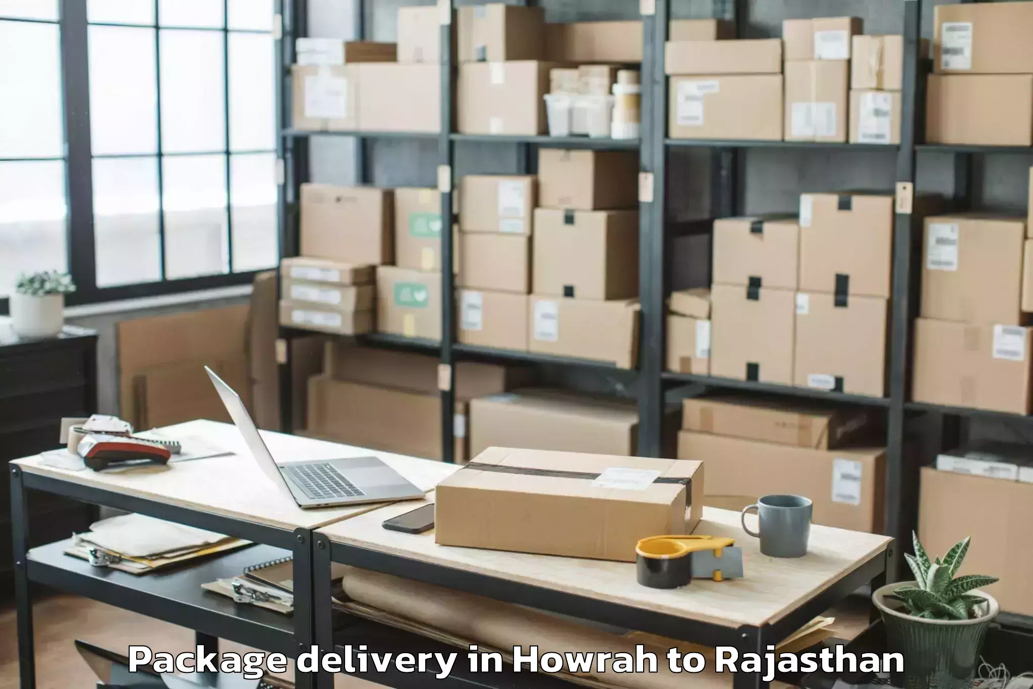 Professional Howrah to Madanganj Kishangarh Package Delivery